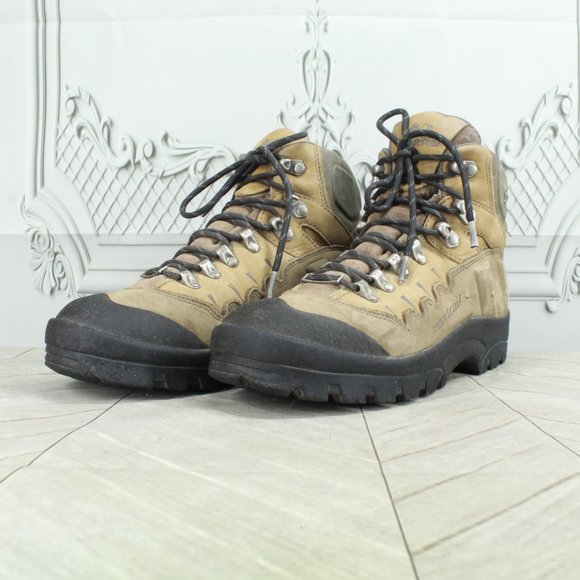 Montrail Gentorx 1743 Brown Leather Mid Trail Vibram Hiking Boots US 9 - Picture 2 of 9